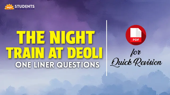 the night train at deoli mcq pdf